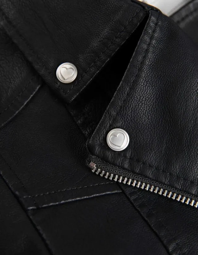 Hot Bikerjacke - Kunstleder - Kinder Mädchenkleidung