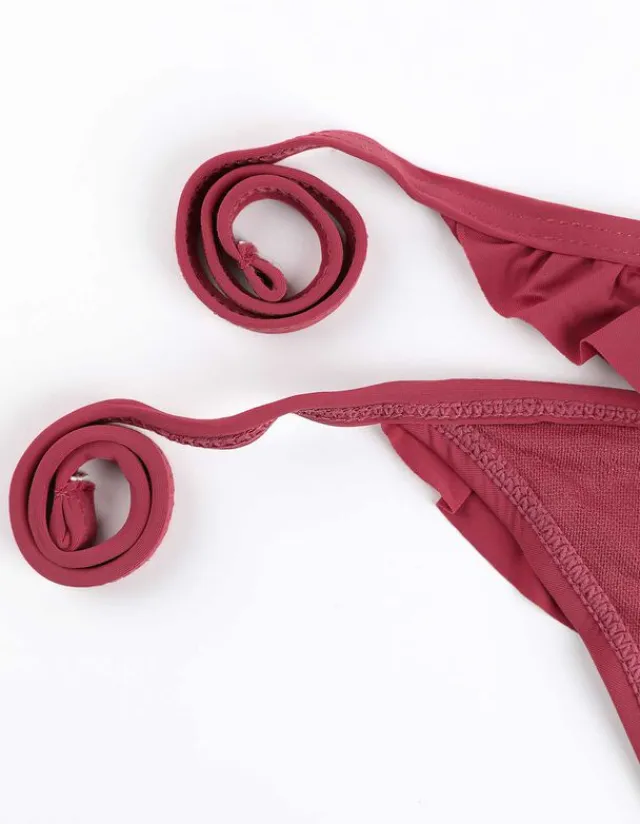 Sale Bikinislip - Seitliche Schnürungen Damen Bademode