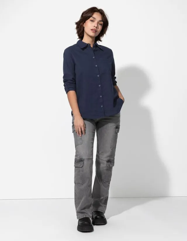 Clearance Bluse - Brusttasche - Damen Blusen