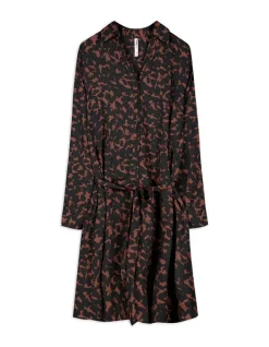 Fashion Blusenkleid - Allover-Muster - Damen Kleider