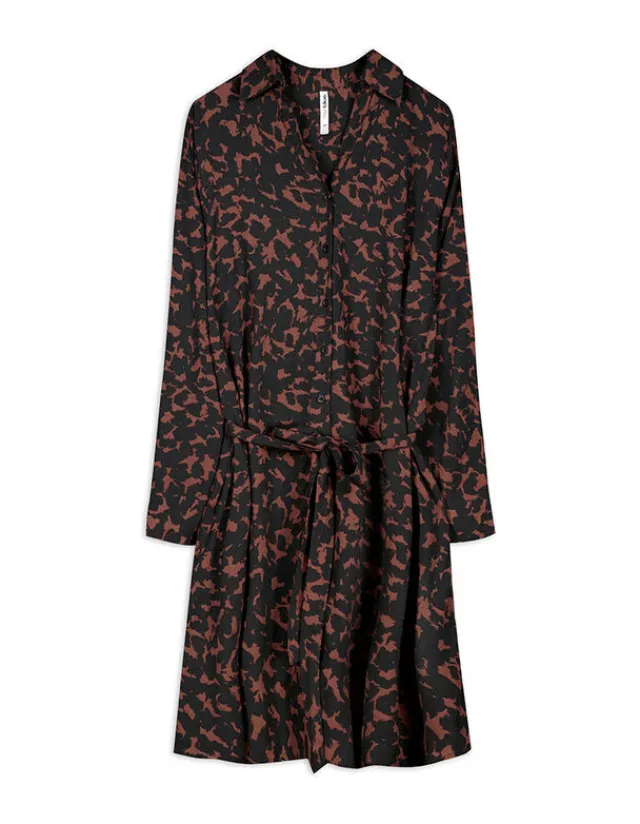 Fashion Blusenkleid - Allover-Muster - Damen Kleider