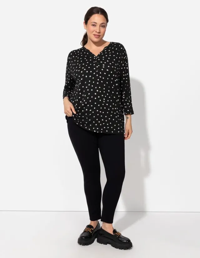 Fashion Blusenshirt - Allover-Print - Damen Langarmshirts