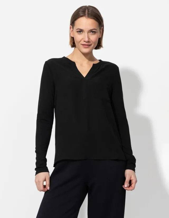 Outlet Blusenshirt - V-Ausschnitt - Damen Blusen