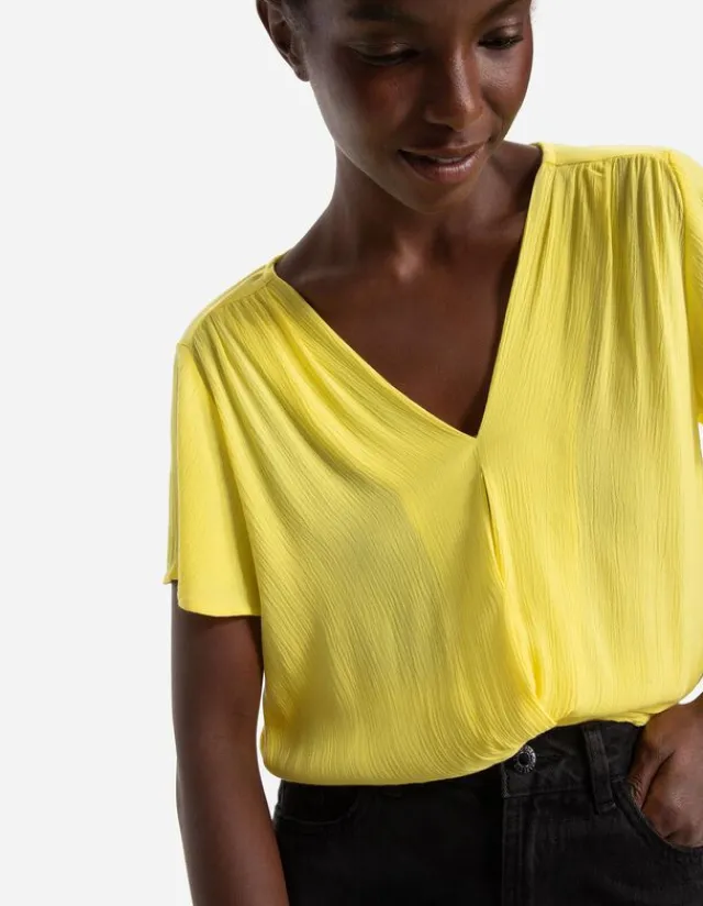 Best Blusenshirt - Wickeloptik Damen Blusen