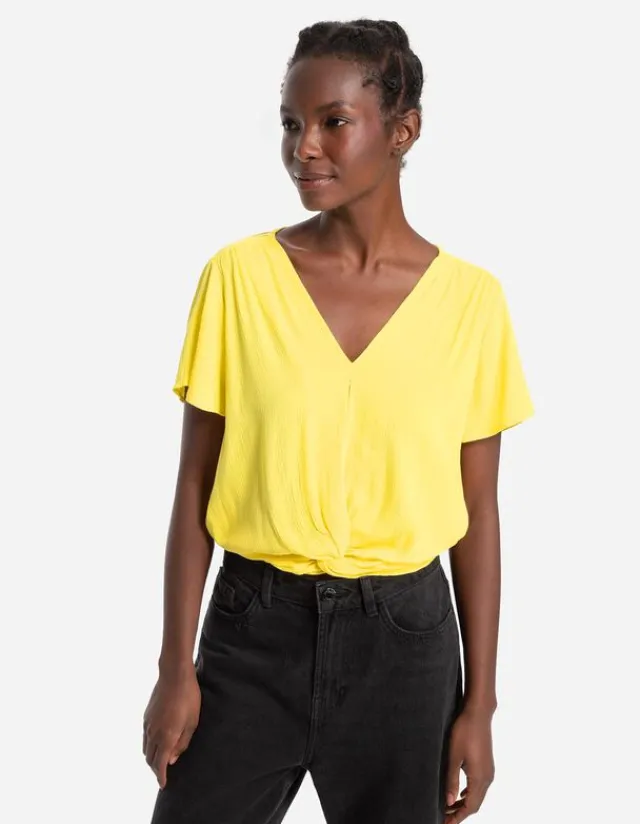 Best Blusenshirt - Wickeloptik Damen Blusen