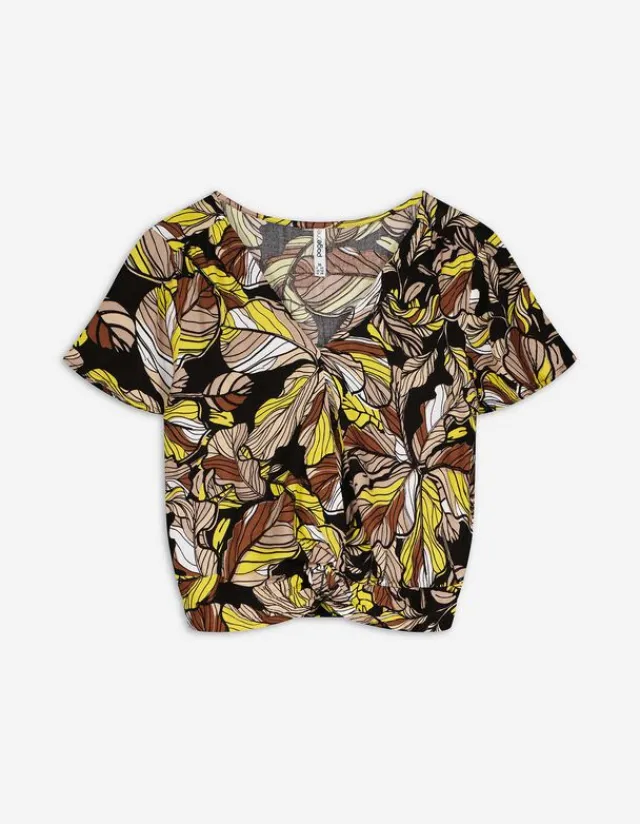 Fashion Blusenshirt - Wickeloptik Damen Blusen