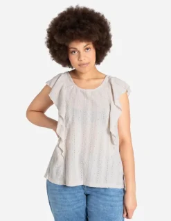 Hot Blusentop - &Auml;rmel mit Volants Damen Tops