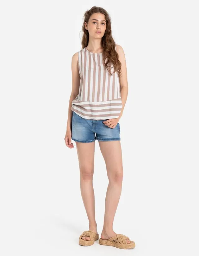 Hot Blusentop - LENZING™ ECOVERO™ Damen Damenmode Unter 10 Euro|Tops