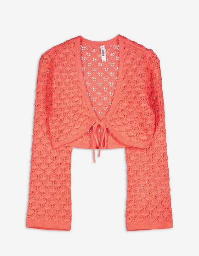 Fashion Bolero - Lochstrick Damen Strickjacken