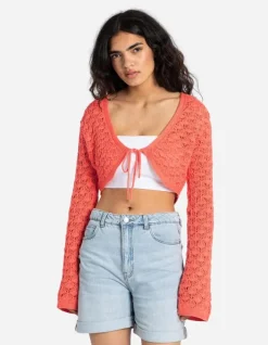 Fashion Bolero - Lochstrick Damen Strickjacken