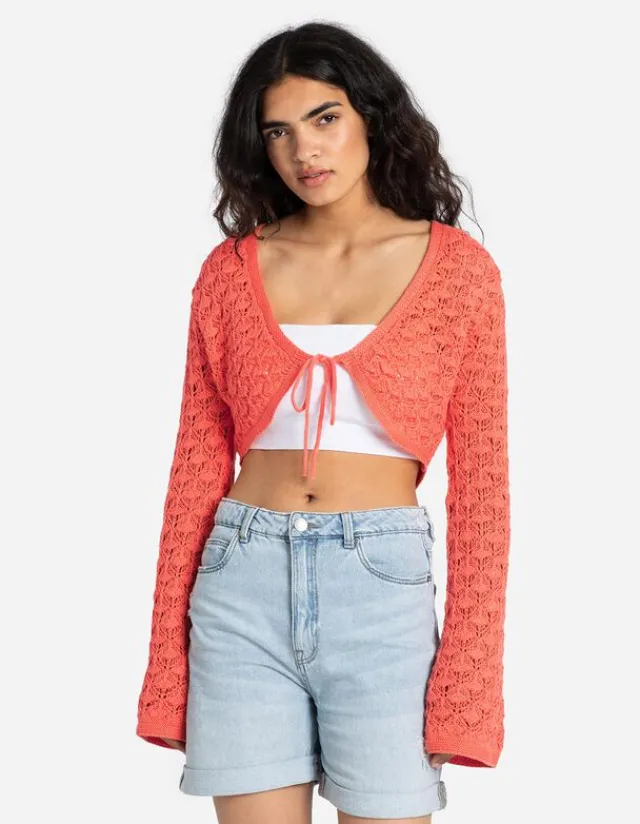 Fashion Bolero - Lochstrick Damen Strickjacken