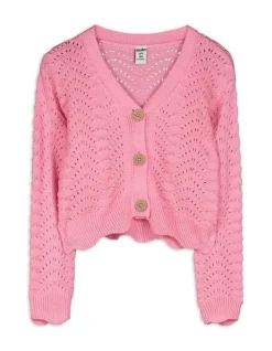Discount Cardigan - Lochstrick - Kinder Mädchenkleidung