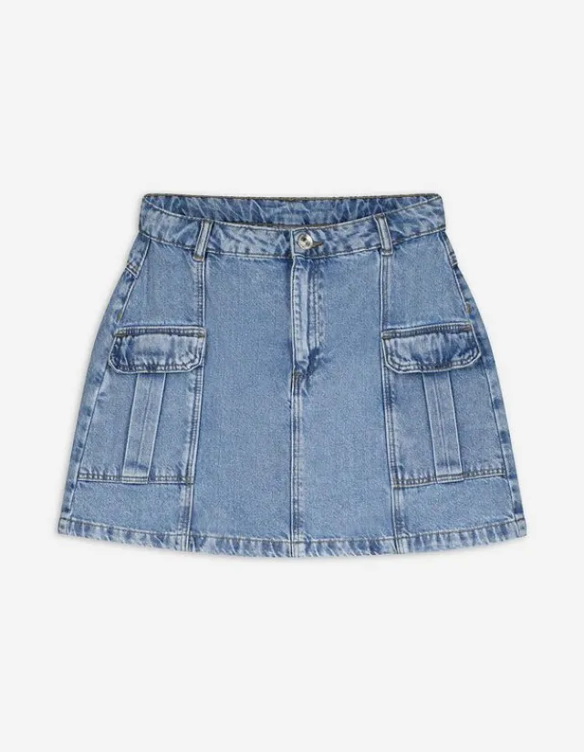 Outlet Cargorock - mid blue denim - Kinder Mädchenkleidung