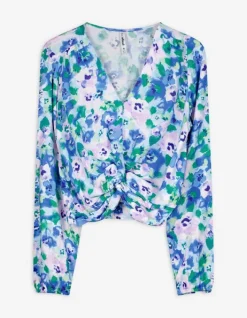 Fashion Cropped Langarmshirt - LENZING&trade; ECOVERO&trade; Damen Blusen