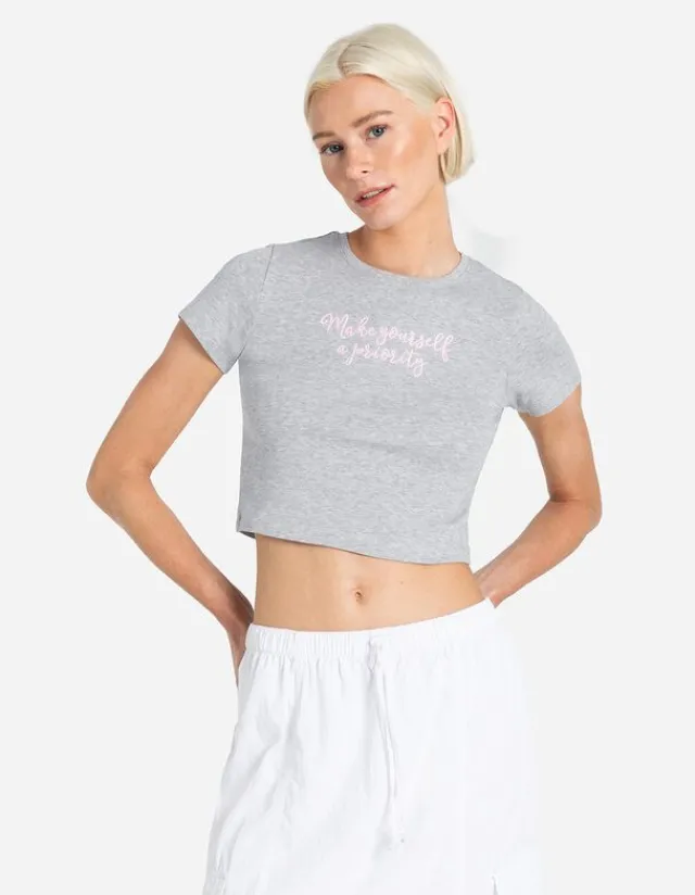Hot Cropped Shirt - Stickereien Damen T-shirts