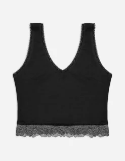 Online Cropped Top - Spitzenbesatz - Damen Tops