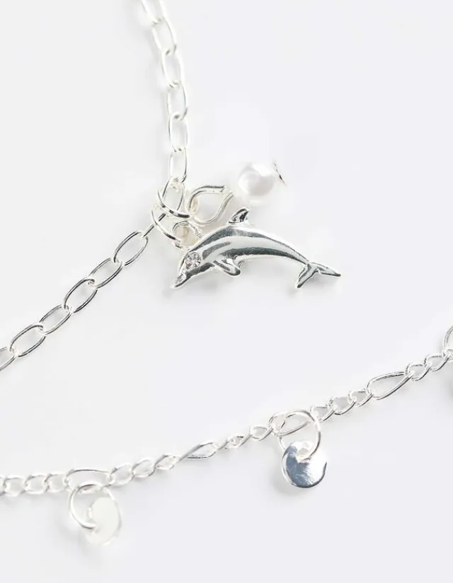 Sale Fußkette - 2er-Pack Damen Accessoires