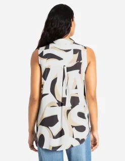 Fashion Hemdbluse - Allover-Print - Damen Tops