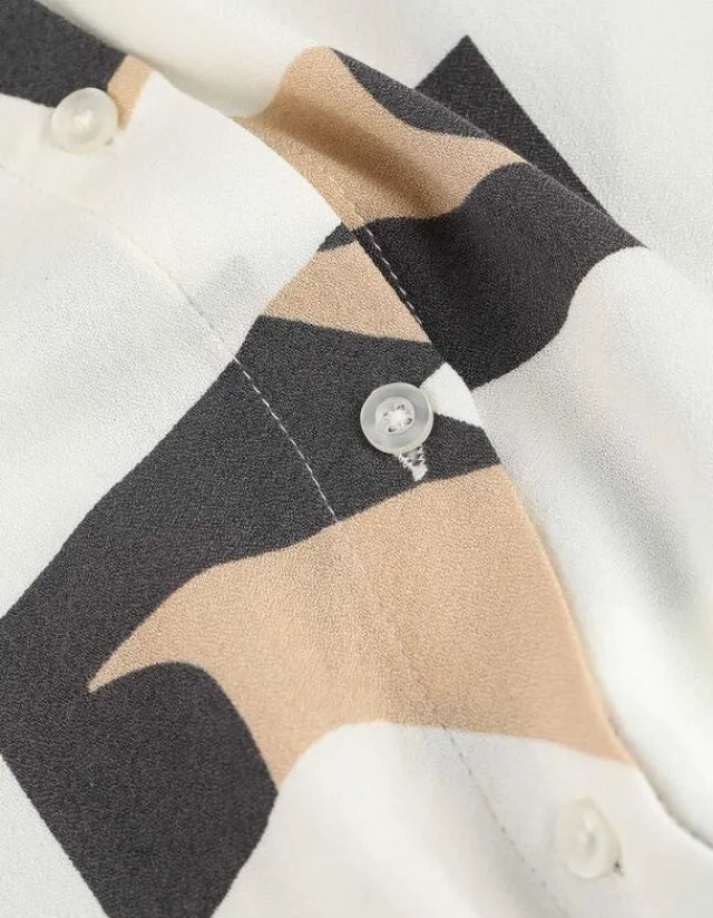 Fashion Hemdbluse - Allover-Print - Damen Tops