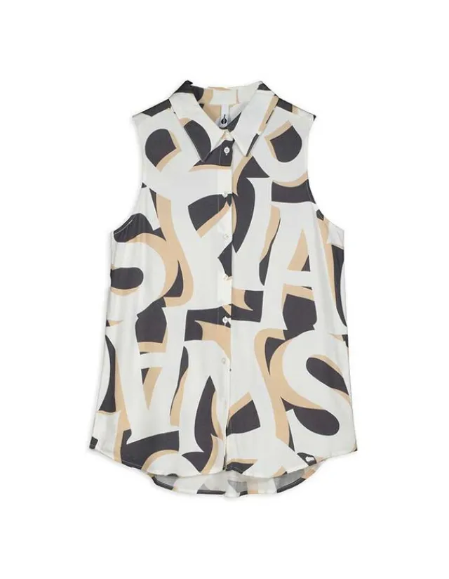 Fashion Hemdbluse - Allover-Print - Damen Tops