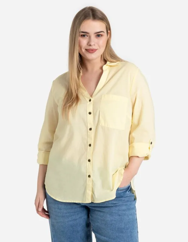 Discount Hemdbluse - Ärmel mit fixiertem Aufschlag Damen Blusen