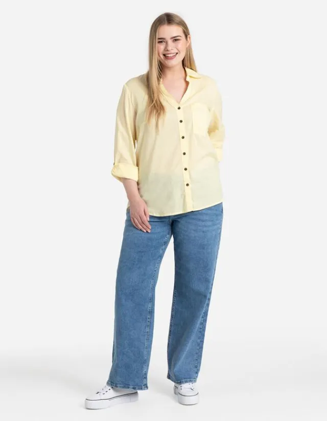 Discount Hemdbluse - Ärmel mit fixiertem Aufschlag Damen Blusen