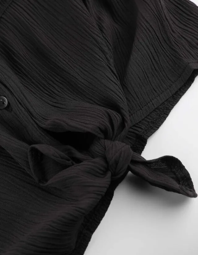Hot Hemdbluse - Knotendetail Kinder Mädchenkleidung
