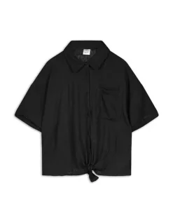 Hot Hemdbluse - Knotendetail Kinder Mädchenkleidung