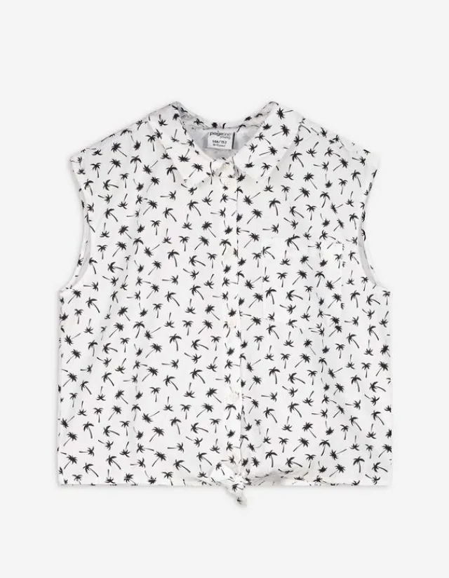 Sale Hemdbluse - Knotendetail Kinder Mädchenkleidung
