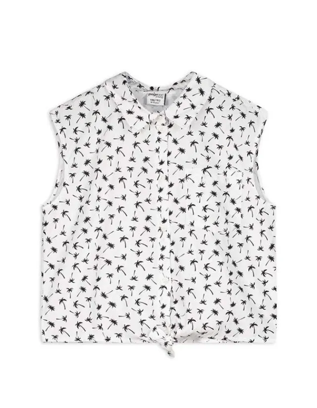 Sale Hemdbluse - Knotendetail Kinder Mädchenkleidung