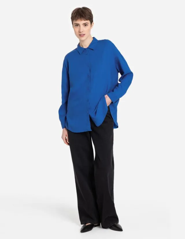 Fashion Hemdbluse - Leinen-Mix Damen Blusen