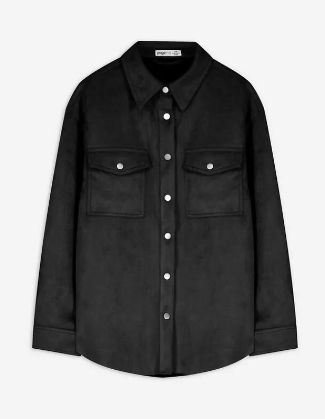 Clearance Hemdjacke - Lederoptik - Damen Jacken