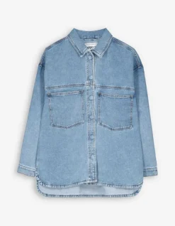 Sale Jeansjacke - Verdeckte Knopfleiste - Damen Jacken