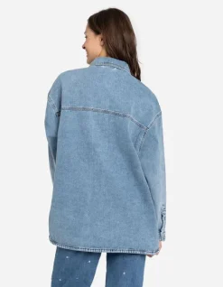 Sale Jeansjacke - Verdeckte Knopfleiste - Damen Jacken