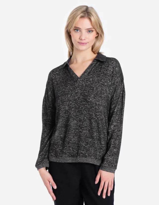 Discount Langarm-Poloshirt - Soft-Touch Damen Langarmshirts