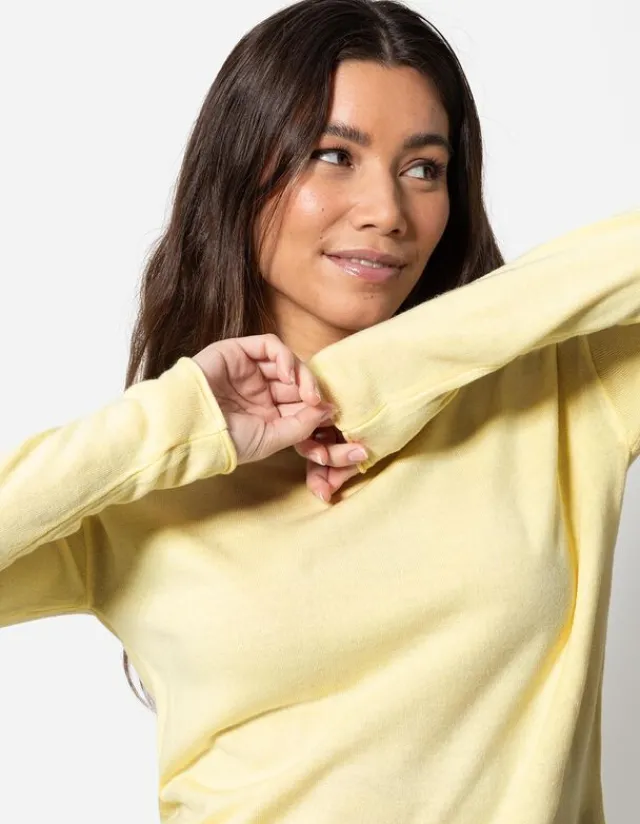 Clearance Langarmshirt - Gerollte Abschlüsse - Damen Pullover