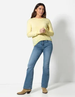 Clearance Langarmshirt - Gerollte Abschlüsse - Damen Pullover