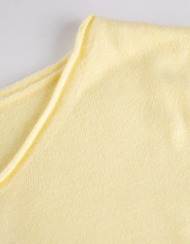 Clearance Langarmshirt - Gerollte Abschlüsse - Damen Pullover