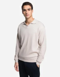 New Langarmshirt - Hemdkragen - Herren Sweatshirts