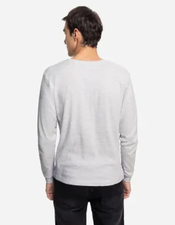 Clearance Langarmshirt - Henley-Ausschnitt - Herren Langarmshirts