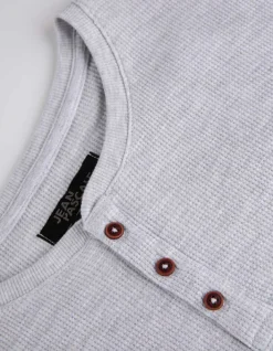 Clearance Langarmshirt - Henley-Ausschnitt - Herren Langarmshirts