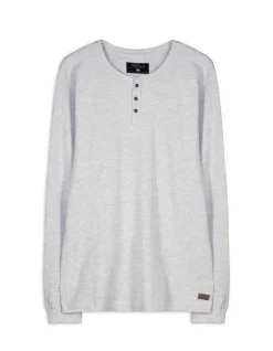 Clearance Langarmshirt - Henley-Ausschnitt - Herren Langarmshirts