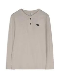 Clearance Langarmshirt - Knopfleiste - Kinder Jungenkleidung