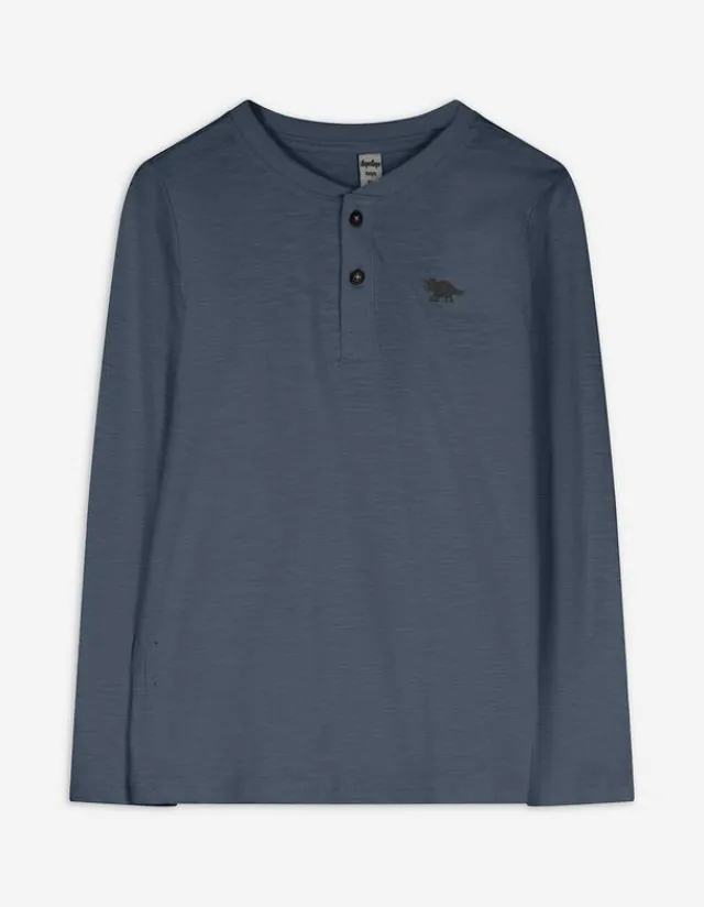 Fashion Langarmshirt - Knopfleiste - Kinder Jungenkleidung