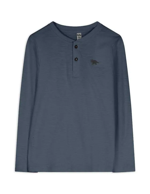 Fashion Langarmshirt - Knopfleiste - Kinder Jungenkleidung