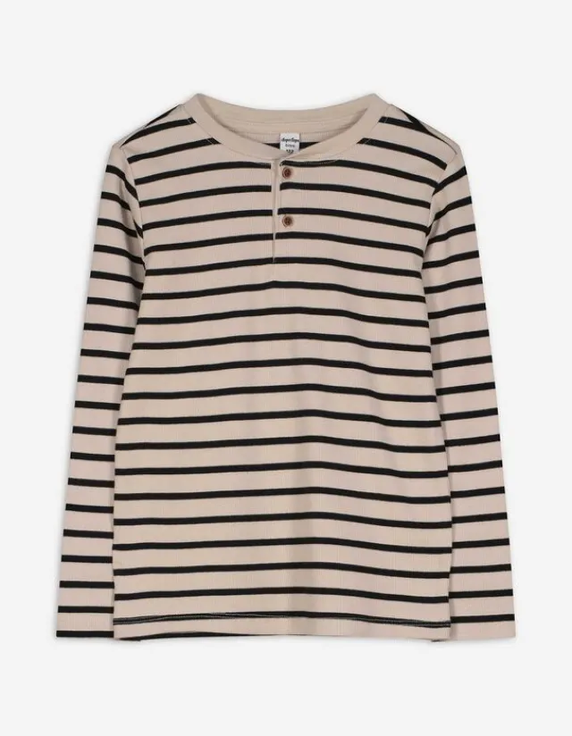 New Langarmshirt - Knopfleiste - Kinder Jungenkleidung