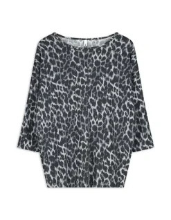 Outlet Langarmshirt - Leopardenmuster - Damen Langarmshirts