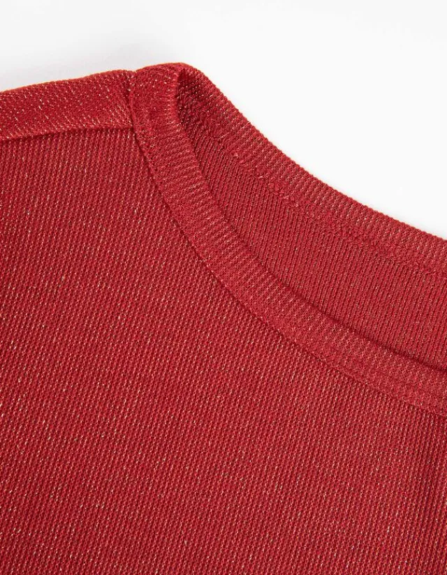 Discount Langarmshirt - Lurex - Damen Langarmshirts