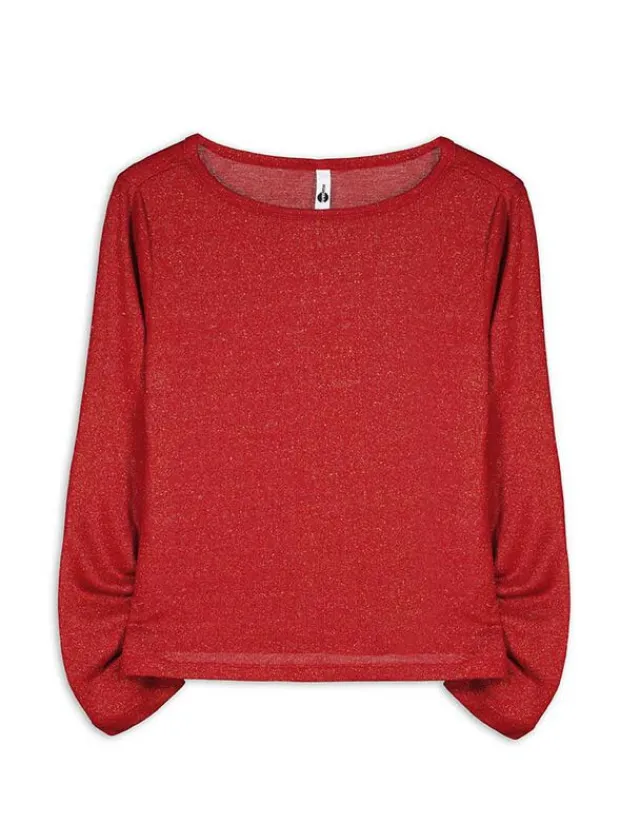 Discount Langarmshirt - Lurex - Damen Langarmshirts