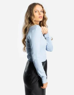 Discount Langarmshirt - Muschelsaum - Damen Langarmshirts